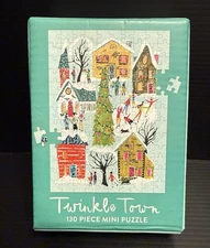 Galison Twinkle Town 130 Piece Mini Puzzle; Sealed; 6 x 8.25”