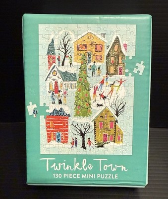 Galison Twinkle Town 130 Piece Mini Puzzle; Sealed; 6 x 8.25 