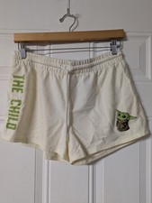 Star Wars Baby Yoda WOMENS Cotton Shorts Size L
