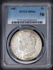1887 VAM-18 Morgan Silver Dollar PCGS MS64 - 90% Silver