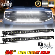 2PCS 6D Slim 26" 1200W Led Light Bar For Gmc Atv Truck Ford UTE Boat Offroad 27"