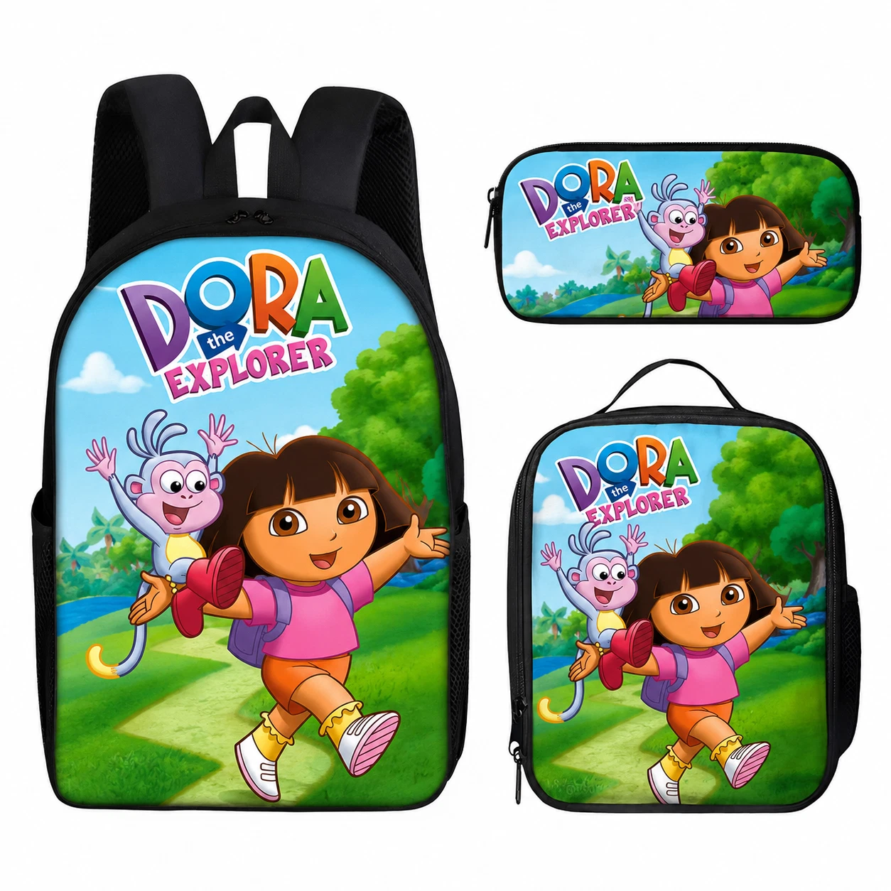 Dora Backpack Set, Kids Cartoon Backpack