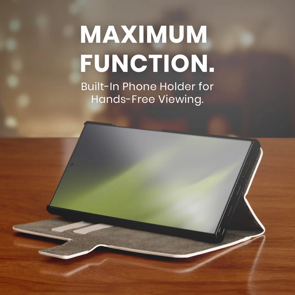 ELISABETH FREDRIKSSON GEOMETRIC PATTERN LEATHER BOOK CASE FOR SAMSUNG PHONES 3 - Image 2 of 4