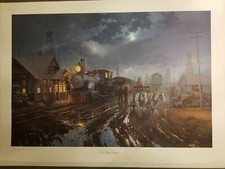 Robert Pummill Western Art, Old Town Depot, Lithograph 127 /1000, signed