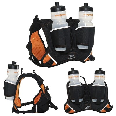 Orange Mud HydraKöcher Weste Pack 2 für Laufen Wandern Trail x2 BPA 25oz Flaschen 