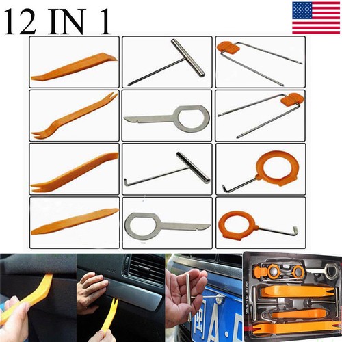Universal Pry Removal Open Tools Kit Car Dash Door Trim Panel Clip Radio/Lights - Picture 3 of 6