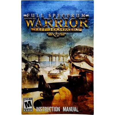 (Manual Only) Full Spectrum Warrior Ten Hammers - Sony Playstation 2 Authentic