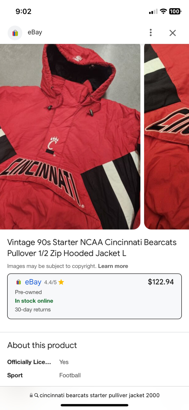 U C WINTER PULLOVER JACKET STARTER - image 2