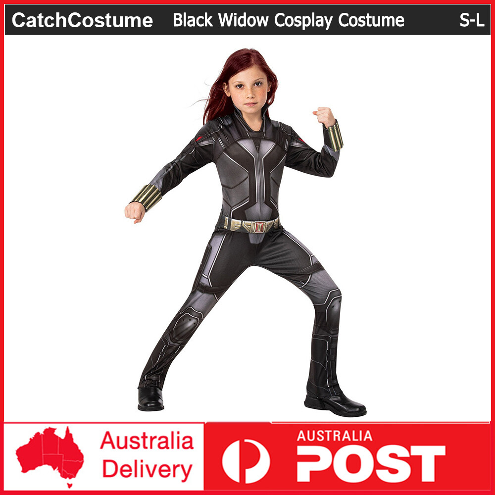 Disney Store Black Widow Super Hero Marvel Avengers Costume Girls Size 3 4 5/6 E - Foto 14