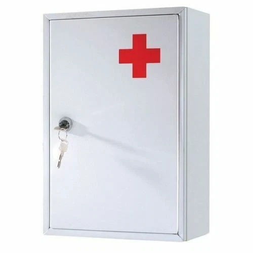  Locking Medicine Cabinet, Hanging Medicine Cabinet, Cabinet  Medicine Organizer, Wall Mounted Bathroom Storage Cabinet, First Aid Cabinet  with Safety Glass Door for Home, Bathroom, Office, Schoo : Home & Kitchen