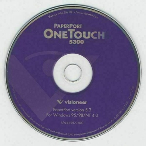 Visioneer OneTouch 5300 Scanner PaperPort 5.3 Software CD Windows 95 98 NT 4.0