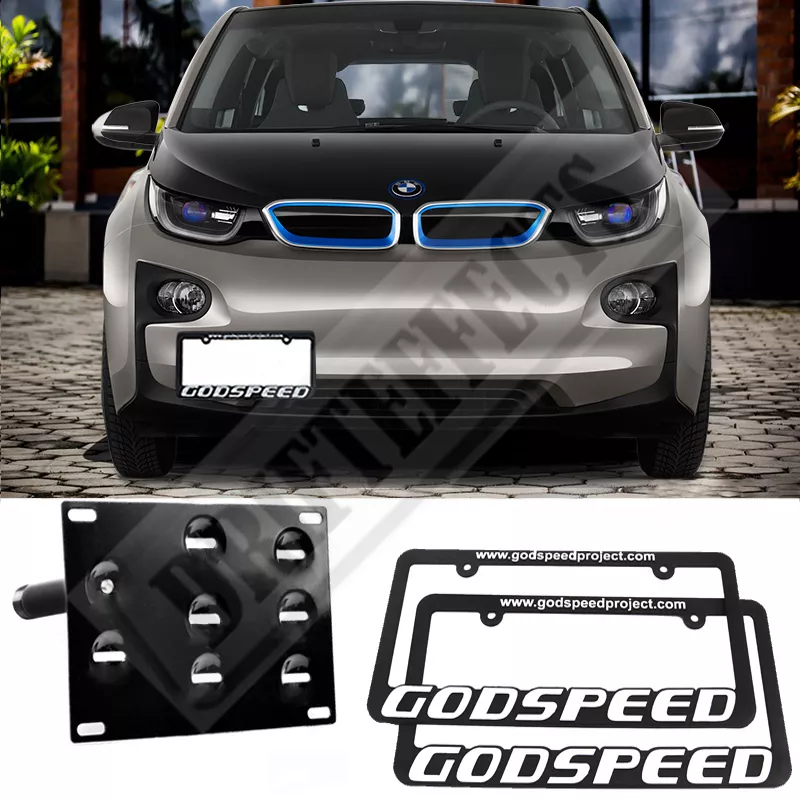 For BMW I3 14 17 I01 Front Bumper Tow Hook License Plate Mount Kit