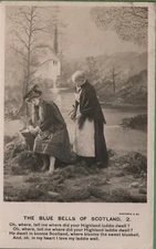 Vintage Postcard Photo RPPC Bluebells of Scotland Poem Posted 1909 Bamforth 