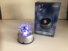Crystal With Rotating LED Light Stand