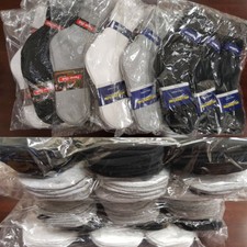 Men Women Crew Socks Sports Casual Cotton Black White Gray Wholesale 9-11 10-13