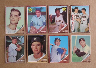 1962 TOPPS BASEBALL #1-237 CARD SINGLES COMPLETE YOUR SET U-PICK UPDATED 6/10