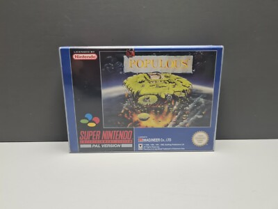 POPULOUS - SUPER NINTENDO - SNES - PAL NOE - OVP - CIB - BOXED - RAR SELTEN TOP