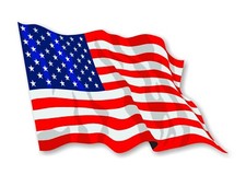 USA Flag Waving American Flag Precision Cut Decal