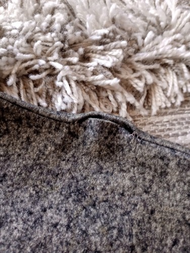 Vintage 50s 60s Lambs Gray Felt Print Skirt — - Picture 9 of 18