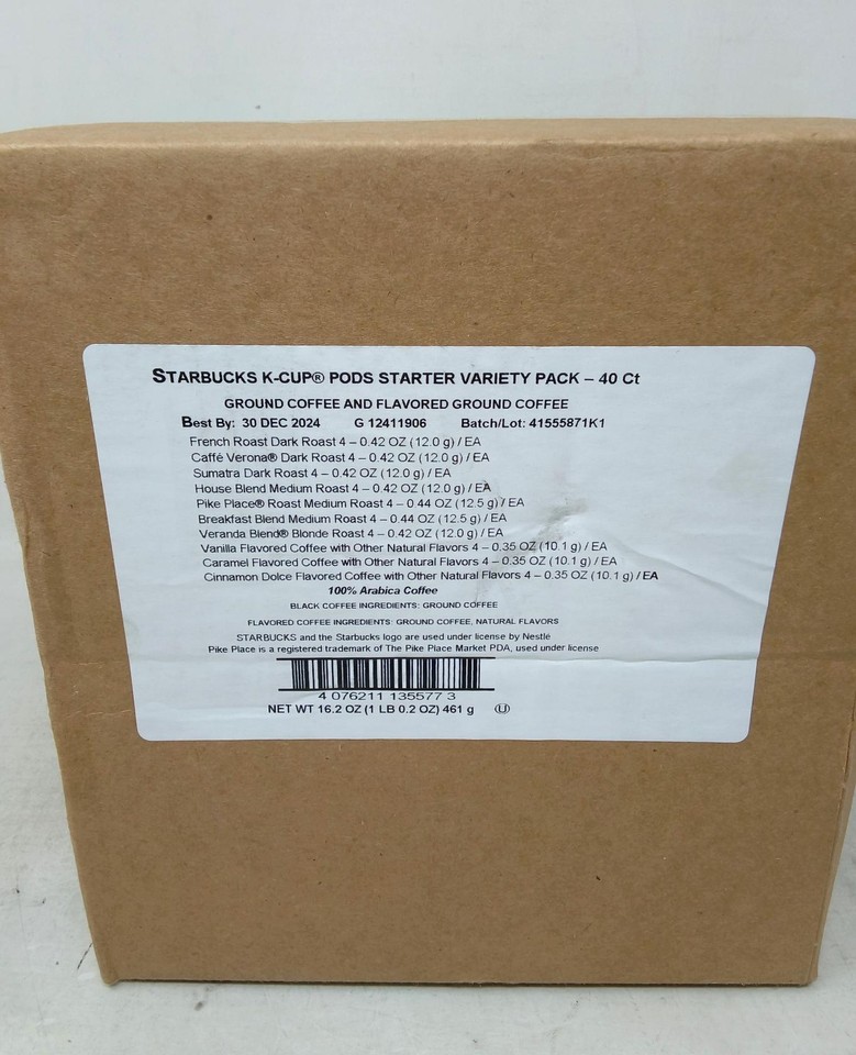 Starbucks KCup Coffee Pods, Ground/Flavor Starter Variety Pack, 40ct