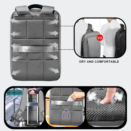 Slim and Expandable 15 15.6 16 Inch Laptop Backpack Anti Theft Business Trave... - 第 2/5 張圖片