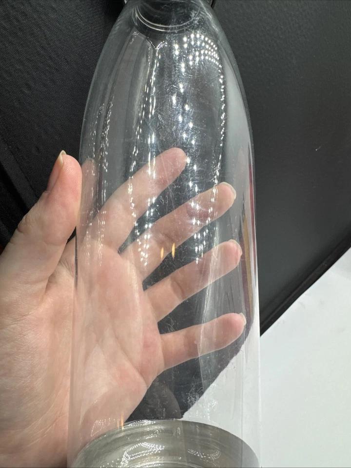 Set Of 5 Plastic Water Bottles With stainless steel screw lids Red Clear Yellow - Image 4 of 4