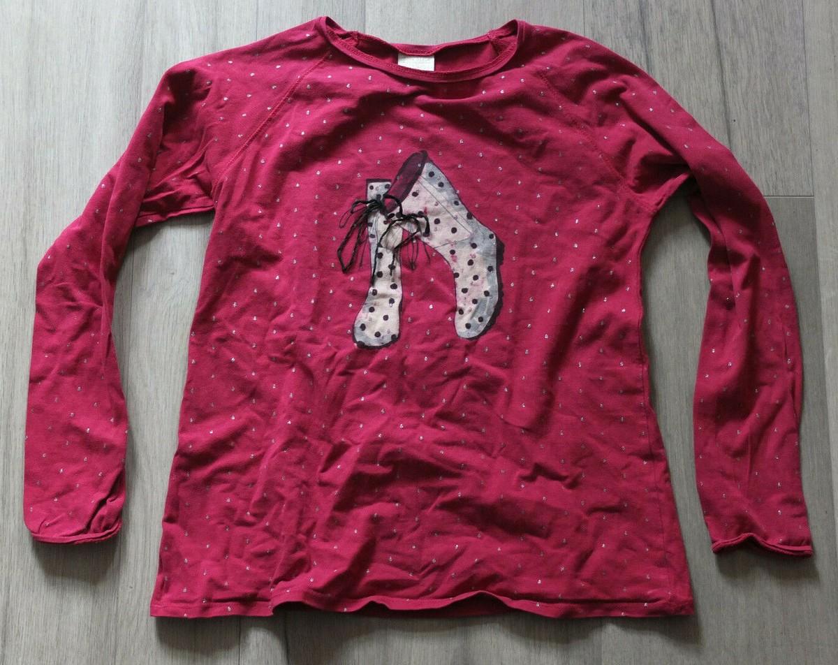 Zara Enchanting LA Shirt Size 158 164 13 14 TOP Glitter Long