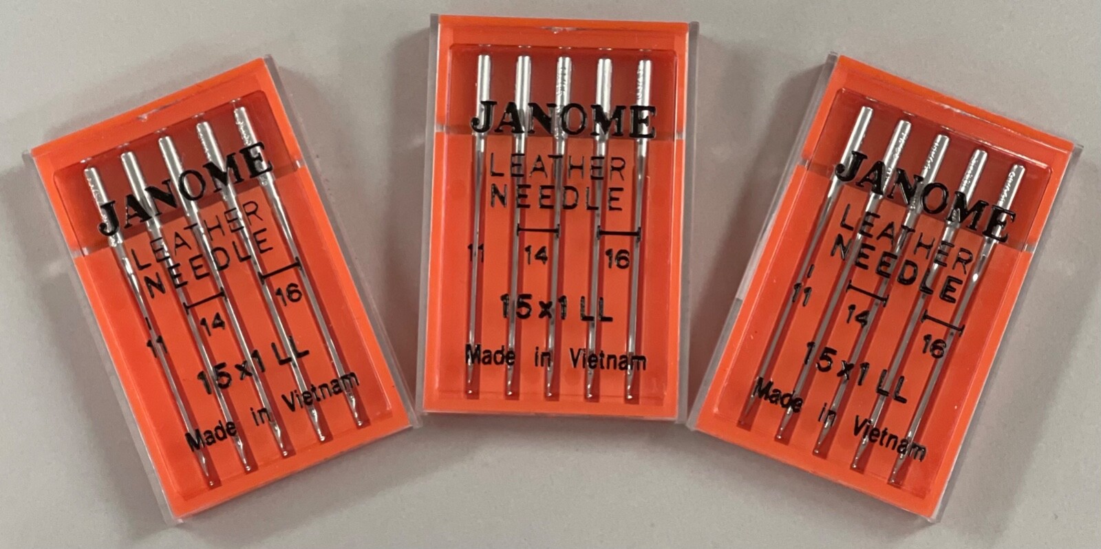 Genuine Janome Needles Purple, Red, Blue, Leather, Ball Point, Denim,Top stitch. eBay