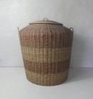 grande panière XXL en rotin vintage