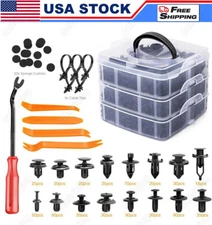 650 PCS Car Retainer Auto Fasteners Push Trim Plastic Clips Pin Rivet Bumper Kit