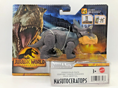 Mattel Jurassic World Dominion Nasutoceratops HDX18 Ferocious Pack Actionfigur