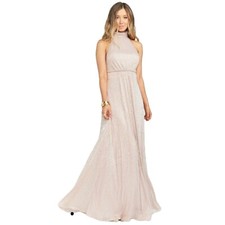 SHOW Me Your MUMU Dress Collette Collar Magic Mauve Glimmer maxi Gown Wedding