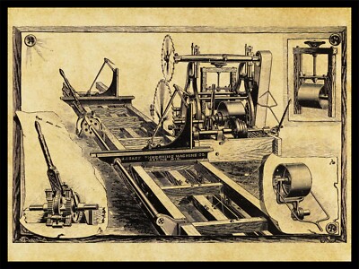 1885 J.I. Case Threshing Machine Co. NEW Metal Sign: Case Saw Mill Pictured