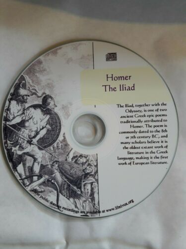 Homer: The Iliad  unabridged Audio Book Mp3 CD  - Afbeelding 1 van 2