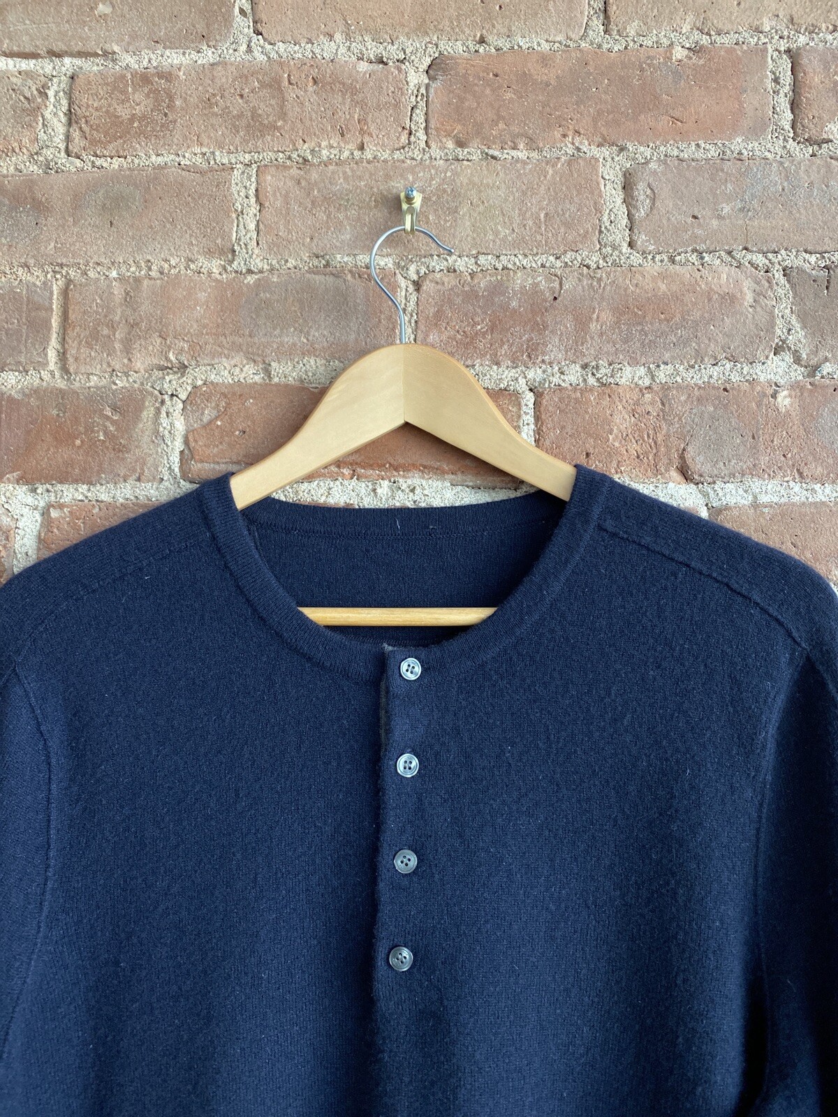VINCE Men's Henley Sweater, Sz Medium 
