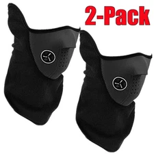 2Pack Winter Neck Warmer Gaiter Ski Cycling Half Face Mask Motorcycle Face Cover