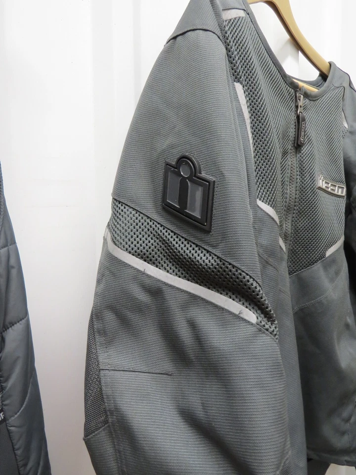 2 Pc Icon Citadel Technical Mesh Jacket w/D3O Impact Protection w/Inner Vest XL - Image 4 of 4