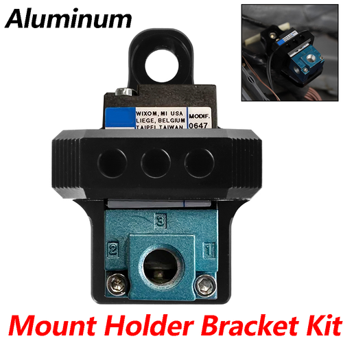 Junomabix Billet Aluminum Mount Holder Bracket For MAC AEM 3-Port Boost Controller Solenoid – Black