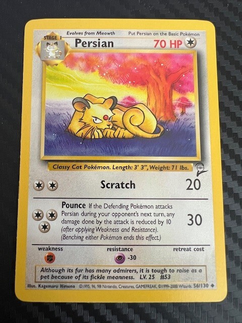 Pokémon TCG Persian Base Set 2 56/130 Regular Unlimited Uncommon VLP