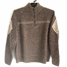 Kinloch Anderson Scotland Men’s M Wool Sweater 1/2-Zip Mock Neck Sleeve Detail