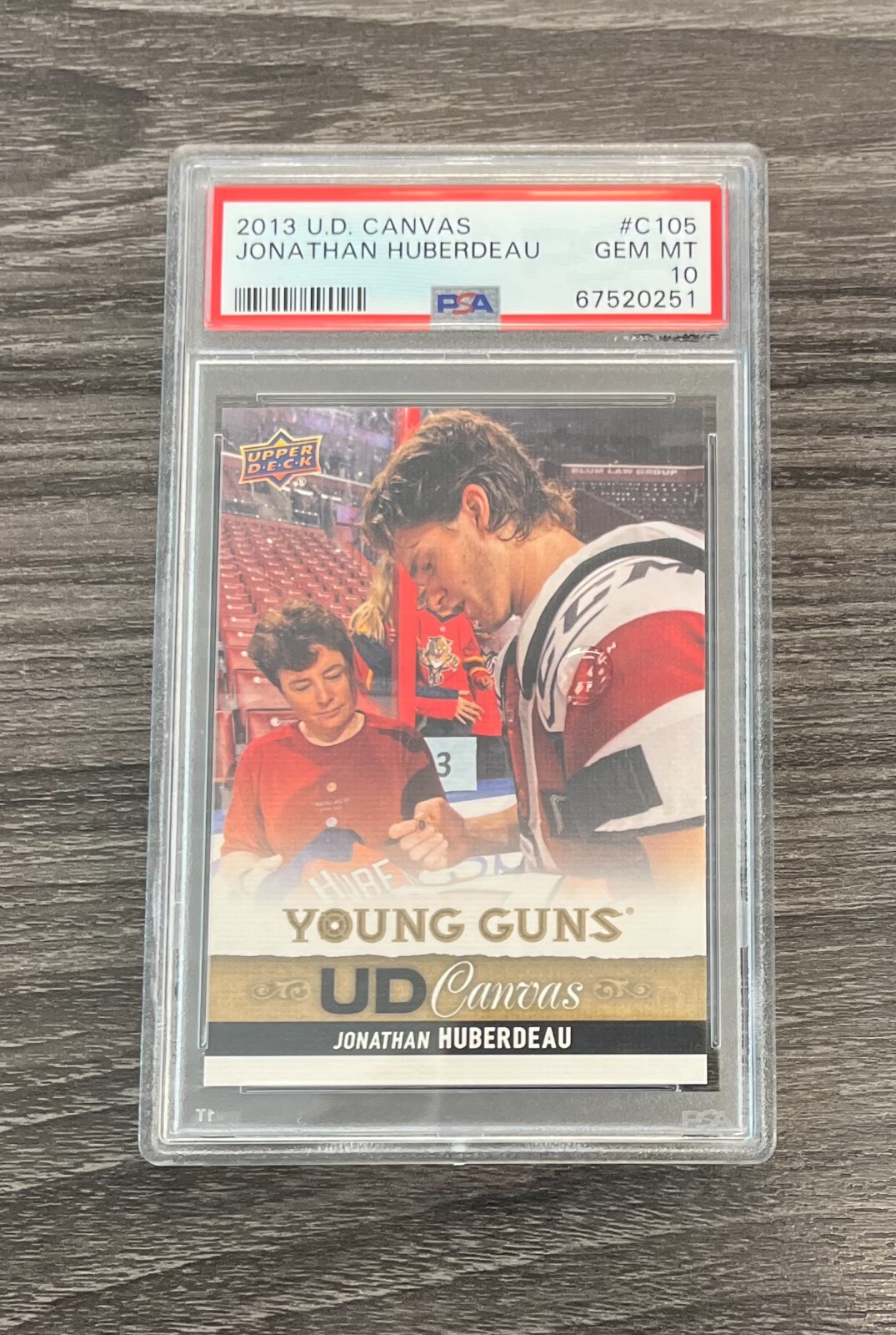 2013-14 Upper Deck Young Guns Canvas Jonathan Huberdeau #C105 Rookie PSA 10