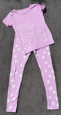 carter's 2 pieces Girl Pajamas set Sleepwear Shirt Top  Pants leggings size 7