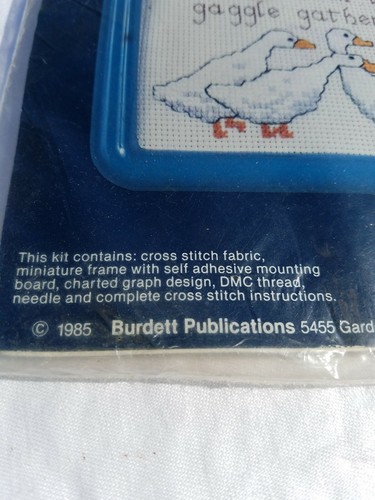 Vintage Goose Geese Duck Counted Cross Stitch Kit BLESS OUR HOME Dale Burdett - Picture 4 of 4