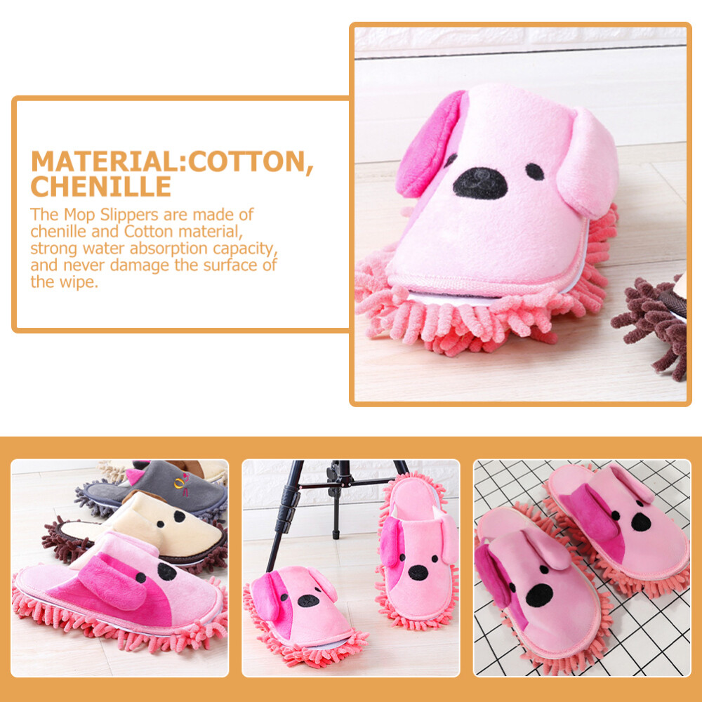 APL Pantofole per Pulire Pavimenti Donna Miss Pantofole Mop Rimovibili Pulizia