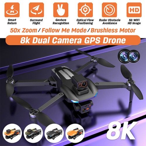 5G GPS Drone 8K Dual Camera WiFi Quadcopter Obstacle Avoidance FPV Fold Aircraft - Picture 6 of 14