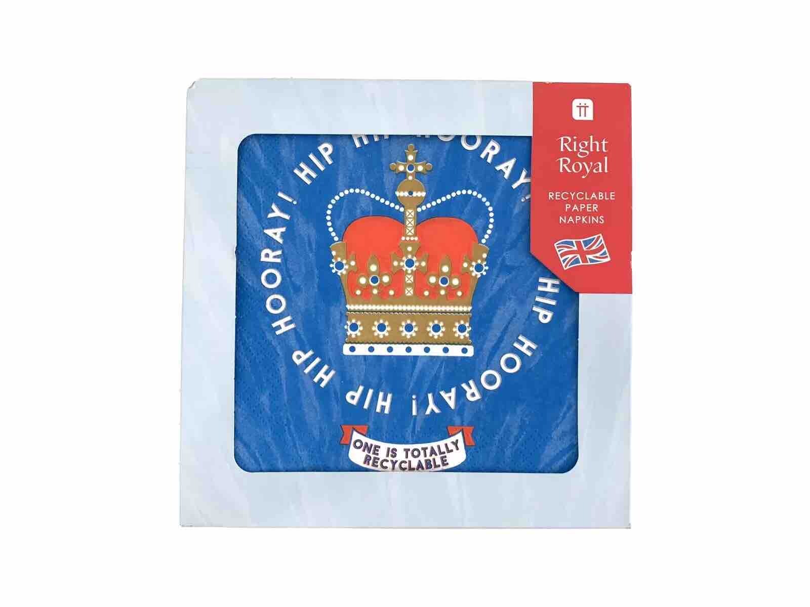Talking Tables Right Royal Blue Recyclable Paper Napkins Serviettes Home Dining