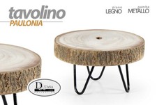 TAVOLO TAVOLINO IN LEGNO 20*10 CM PIANO IN LEGNO GAMBE IN METALLO GDO-796043