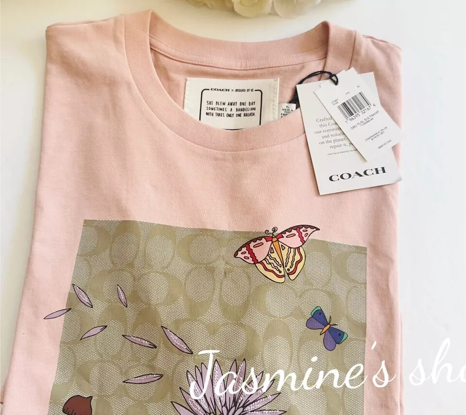 NWT Coach X Observed By Us Florals Signature Square T Shirt CT627