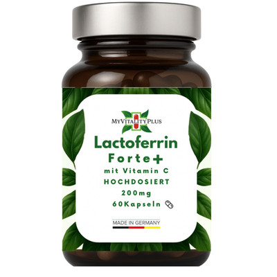 MyVitalityPlus Lactoferrin Forte 200mg Lactoferrin + 80mg Vitamin C | 60 Kapseln