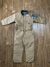 Berne Youth Unisex Brown Insulated Work Coveralls Corduroy Collar